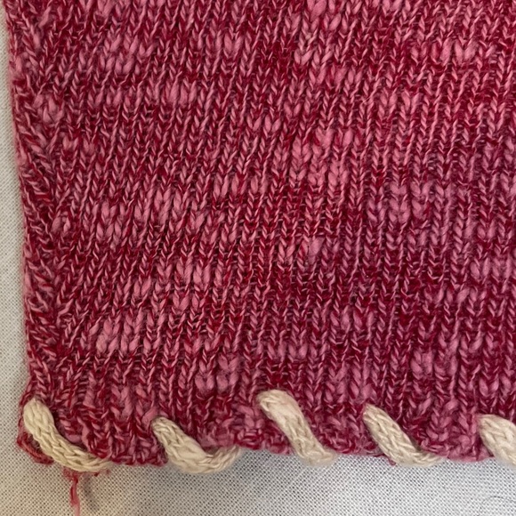 Elaine Post vintage knit bikini / bra top XS extra small pink w/ cream details - Picture 7 of 9